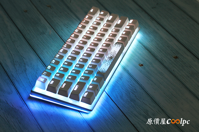 開箱】海盜戰鍵激速超極白！CORSAIR K70 PRO MINI WIRELESS 60%機械式鍵盤白色款。 原價屋Coolpc