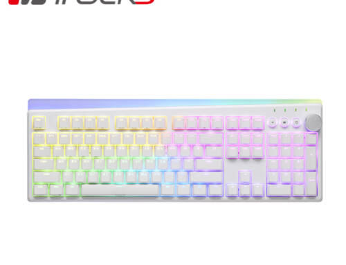 iRocks K71R PRO 無線三模機械式鍵盤/中文/自有軸/RGB/音量旋鈕